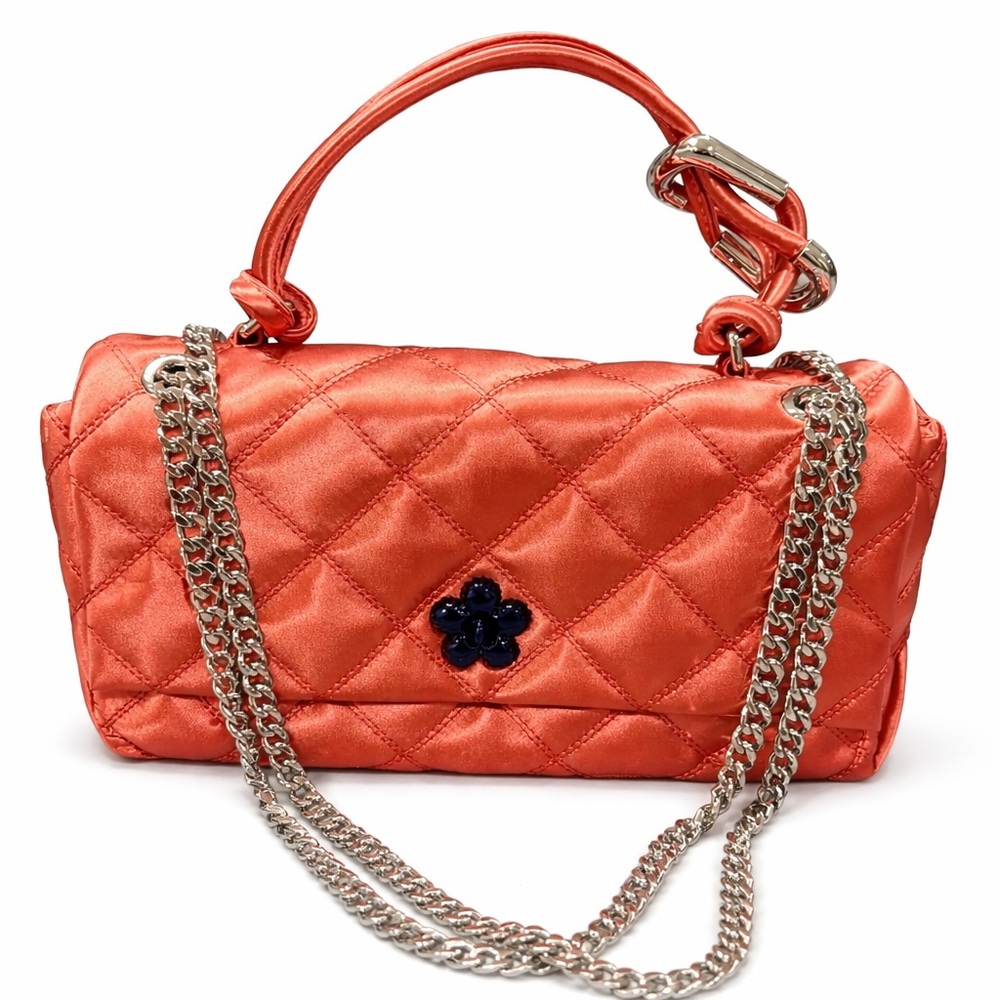 Marc Jacobs Quilted Satin Handbag with Chain Strap